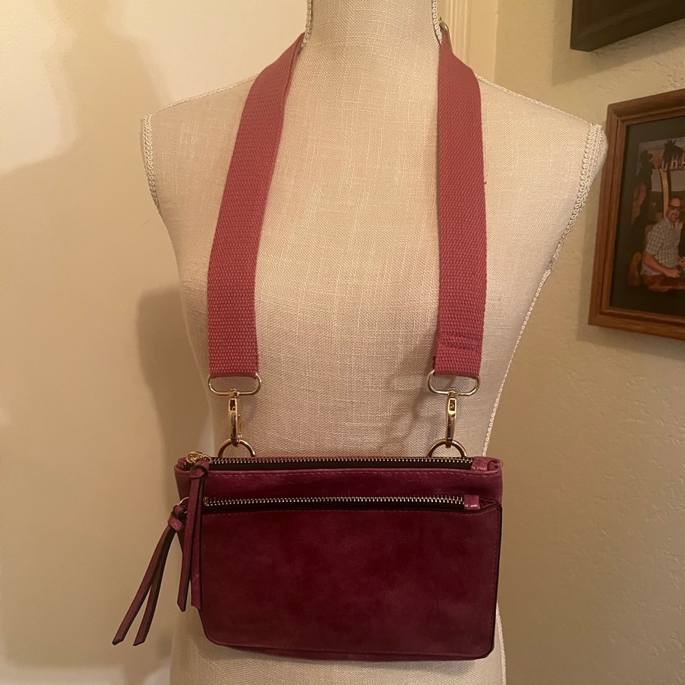 Elegant Pink/ purple Crossbody Bag